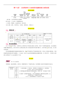 中考历史总复习 模块3世界近代史第17讲《工业革命和工人运动的兴起殖民地人民的反抗》精讲试题（含答案）