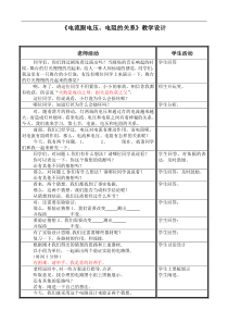 《电流与电压、电阻的关系》教案-八年级上册科学浙教版