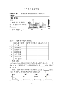 《浮力》复习专题学案-八年级上册科学浙教版