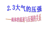 《大气的压强——流体的速度与压强的关系》PPT课件-八年级上册科学浙教版