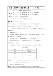 《各种各样的土壤》教案-八年级下册科学浙教版