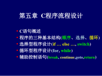 C语言05C程序流程设计课件