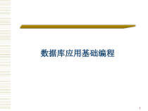 程序设计基础_数据库编程课件