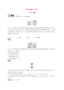 中考物理总复习优化设计 第10课时 浮力 知能优化训练 人教版(含答案) 