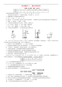 鲁教版九年级化学下册单元测试2 海水中的化学 同步测试(含答案)