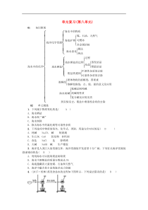 鲁教版九年级化学下册第8单元 海水中的化学单元复习 同步测试(含答案)