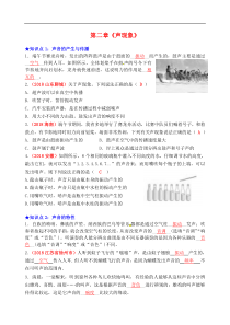 中考物理总复习效果跟踪检测 第2章 声现象（含答案）