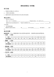 《第二节 气温与降水 降水的变化》导学案-科普版地理七年级上册