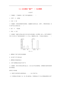 粤教版九年级化学上册第5章 5.4古生物的“遗产”_化石燃料试题