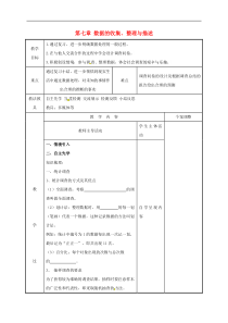 苏科版八年级数学下册第七章数据的收集整理与描述小结教案1