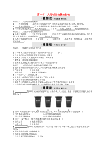 济南版七年级生物下册3.7.1人类对生物圈的影响 检测(含答案)