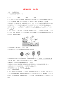 济南版八年级生物下册专题整合训练生态系统(含答案)