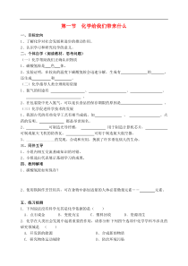 沪教版九年级化学上册第1章第1节 化学给我们带来什么 导学案