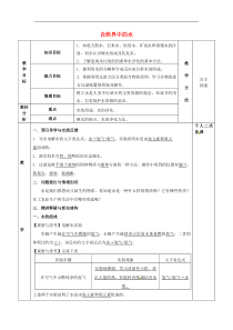 沪教版九年级化学全册第2章 身边的化学物质2.3自然界中的水 教案