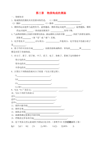 沪教版九年级化学上册第3章 物质构成的奥秘 复习 导学案