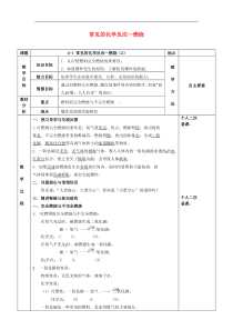 沪教版九年级化学全册第4章 认识化学变化4.1常见的化学反应_燃烧 教案2