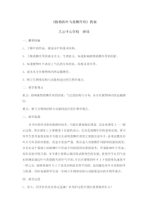 《植物的叶与蒸腾作用》教案-八年级下册科学浙教版