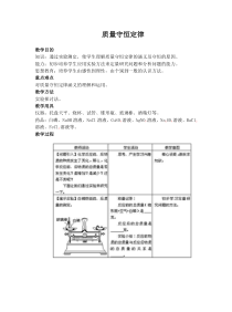 《质量守恒定律》教案 (8)-八年级下册科学浙教版