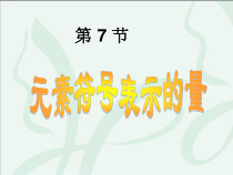 《元素符号表示的量》PPT课件-八年级下册科学浙教版