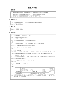 《能量的获得》教案 (5)-九年级上册科学浙教版