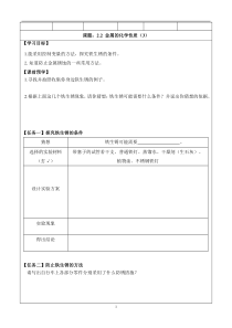 2.2《金属的化学性质（3）》导学案-九年级上册科学浙教版