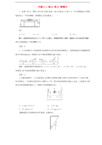高考物理二轮复习题型专练 2.1重力弹力摩擦力(含解析) 