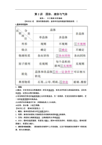 高考物理一轮复习讲义：第14章 第2讲　固体、液体与气体(含答案) 