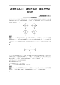 高考物理一轮复习课时规范练28《磁场的描述　磁场对电流的作用》(含解析) 