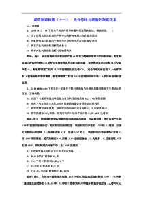 高考生物一轮课时跟踪检测11《光合作用与细胞呼吸的关系 》(含解析)