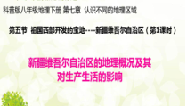 《第五节 祖国西部开发的宝地——新疆维吾尔自治区》PPT课件2-科普版地理八年级下册