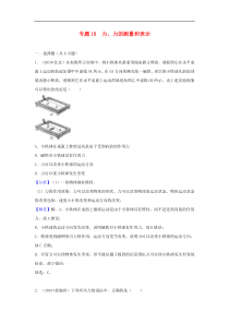 中考物理试题分类汇编 专题10 力、力的测量和表示（含解析）
