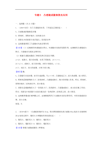 中考物理试题分类汇编 专题5 凸透镜成像规律及应用（含解析）