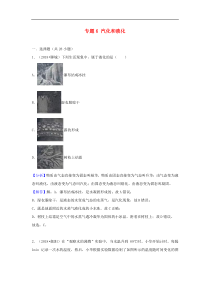 中考物理试题分类汇编 专题6 汽化和液化（含解析）