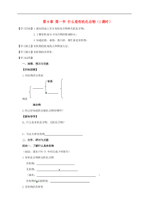 沪教版九年级化学全册 8.1 什么是有机化合物 学案