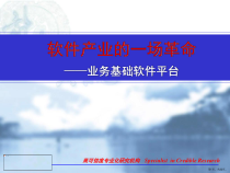 软件产业的一场革命业务基础软件平台课件