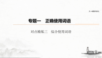 (全国版)高考语文一轮复习课件第6部分 专题1 对点精练三 综合使用词语 (含详解)