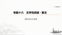 (全国版)高考语文一轮复习课件第6部分 专题16 限时综合训练 (含详解)