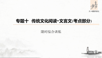 (全国版)高考语文一轮复习课件第6部分 专题10 限时综合训练 (含详解)
