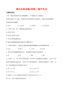 人教版化学九年级下册 化学 8.2金属的化学性质 课后达标训练(含答案)