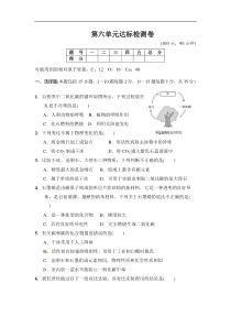 人教版九年级化学上册第6单元 碳和碳的化合物 单元测试三(含答案)