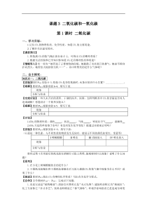 人教版九年级化学上册 第6单元课题3 二氧化碳和一氧化碳 学案