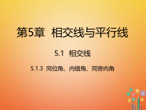 人教版七年级数学下册5.1.3《同位角内错角同旁内角》课件(含答案)