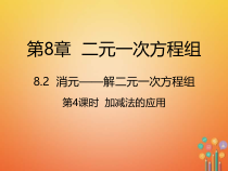 人教版七年级数学下册8.2.4《加减法的应用》课件(含答案)