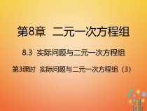 人教版七年级数学下册8.3第3课时《实际问题与二元一次方程组3》课件(含答案)