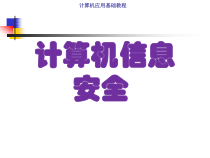计算机应用基础3信息安全精品课件