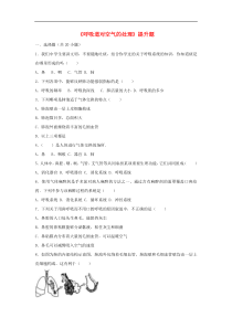 人教版七年级生物下册 第3章第1节 呼吸道对空气的处理 提升题(含答案)