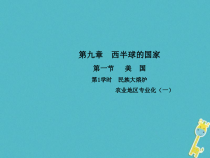 人教版七年级地理下册第9章第1节 美国第1学时民族大熔炉农业地区专业化 课件