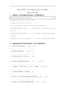 人教版九年级英语全册 Unit 13 We’re trying to save the earth Section B（1a-2b）习题(含答案)