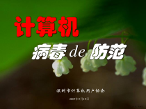 计算机病毒的防范课件