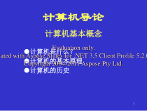 计算机导论第一章计算机的基本概念课件